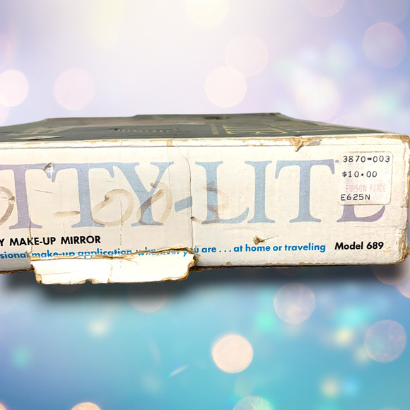 Vintage 1969 Pretty-Lite Two Sided Lighted Makeup Mirror Original Box Tested - Picture 15 of 15